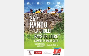 Inscriptions rando CYCLO "Cholet Pays de Loire"