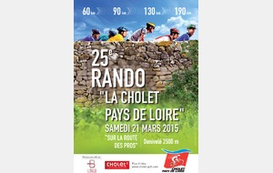 Rando du Samedi   Cholet Pays de Loire   RDV à 6h45 au local